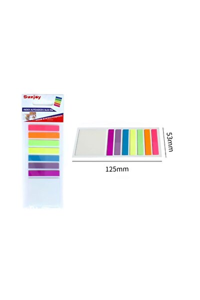 idei Index Autoadeziv Transparent PET 8 Culori x 20 File, Marcaje Dreptunghiu...