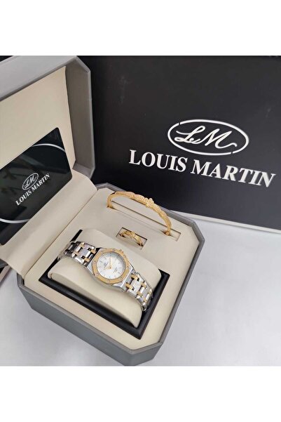 louis martin طقم نسائي ساعه لويس مارتن وسواره وخاتم