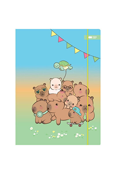 OEM Mapa cu elastic A4 plus Capybara Happy Color GDD carton 350 g/m2