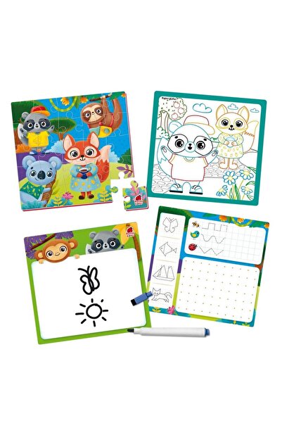 OEM Set Rosu Gandac 4 în 1 - Jucărie educativă cu animale pentru copii 3+