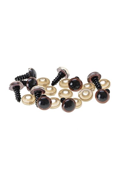 OEM Brewis Ochi pentru animale de companie 12 mm maro – 10 bucăți. (blistere)