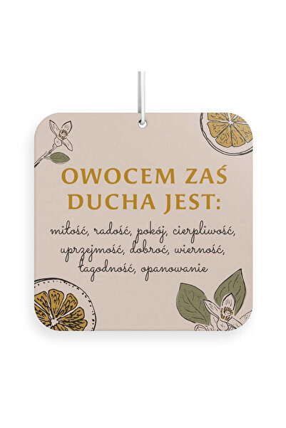 OEM Odorizant suspendat Szaron „Rodul Duhului este” – lamaie 86×142 mm