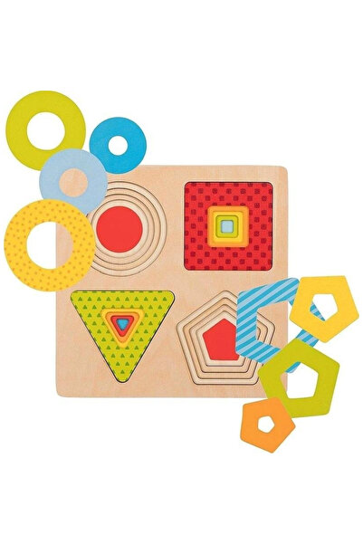 OEM Ukladanka geometrică Goki - Jucărie educativă stratificată pentru copii 2+