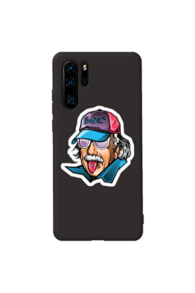 Other Huawei P30 Pro Einstein Black Colored Silicone TPU Θήκη