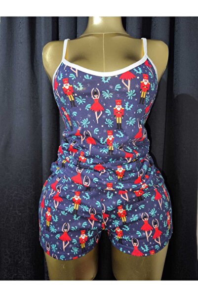 KEVBERA Women's Strappy Shorts Pajama Set,Thin Strappy Shorts Pajama Set, Pat...