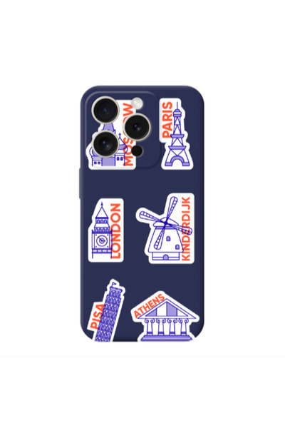Other Apple iPhone 15 Pro Pisa Athens Dark blue Colored Silicone TPU Θήκη