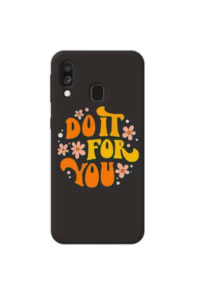 Other Samsung A40 Do it For You Black Colored Silicone TPU Θήκη