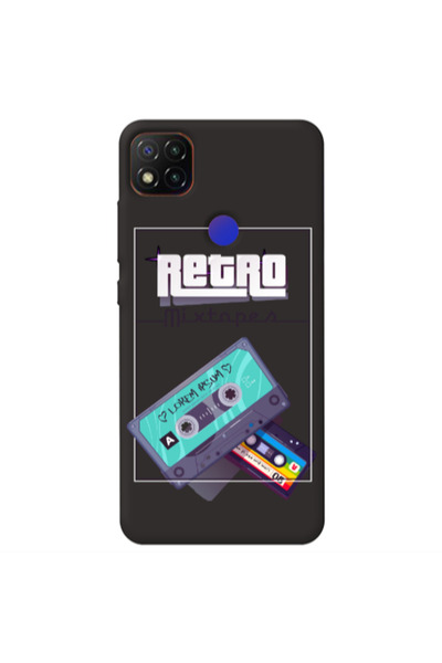 Other Xiaomi Redmi 9c Mixtapes Black Colored Silicone TPU Θήκη