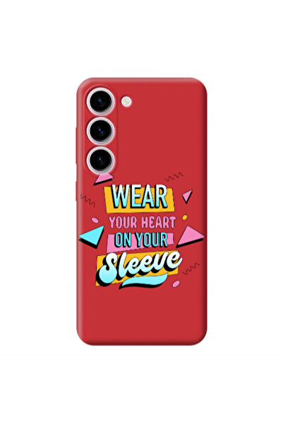 Other Samsung S23 Plus Wear Your Heart Red Colored Silicone TPU Θήκη
