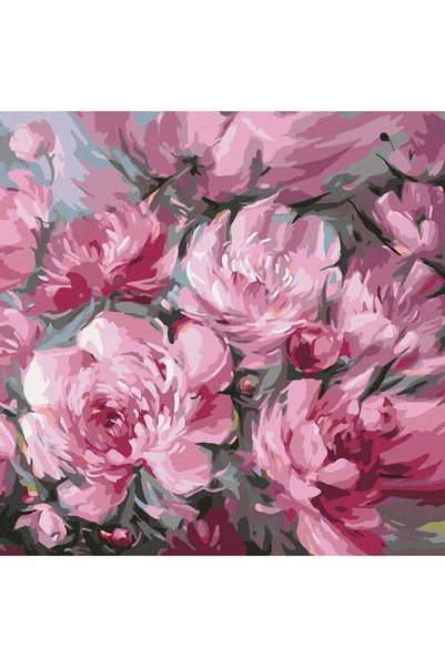 ideyka Set pictura pe numere, cu sasiu, Buchet luxuriant, 40x40 cm