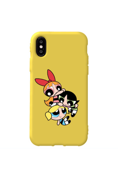 Other Apple iPhone X Powerpuff Yellow Colored Silicone TPU Θήκη