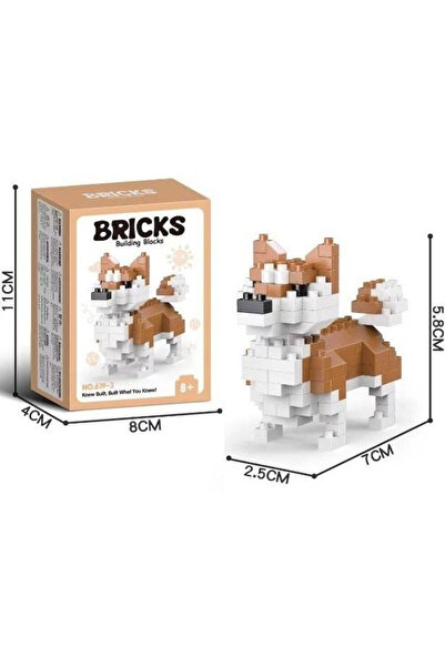 OEM Set constructie Merkpol Shiba Inu microblocuri, pentru copii 8+, 150 pies...