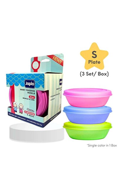 Japlo مجموعة تخزين طعام الأطفال - أطباق وأوعية تغذية خالية من مادة BPA للأطفال - مقاسات S/M/L
