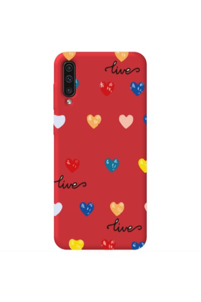 Other Samsung A70 Heart Lives Red Colored Silicone TPU Θήκη