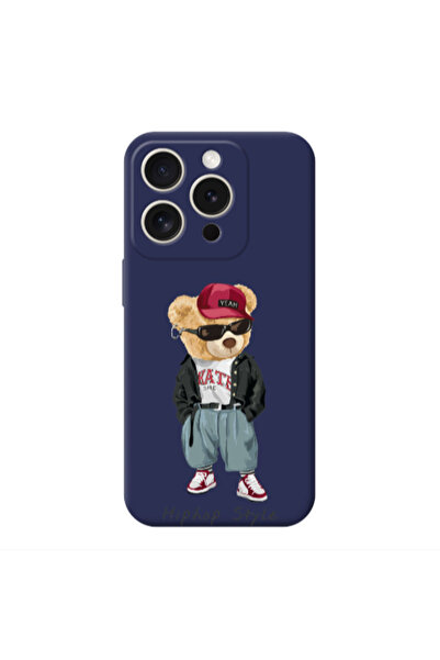 Other Apple iPhone 15 Pro Hip hop style Dark blue Colored Silicone TPU Θήκη