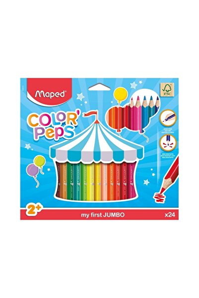 Maped Creioane colorate Color'Peps My First Jumbo 24 culori/cutie FSC