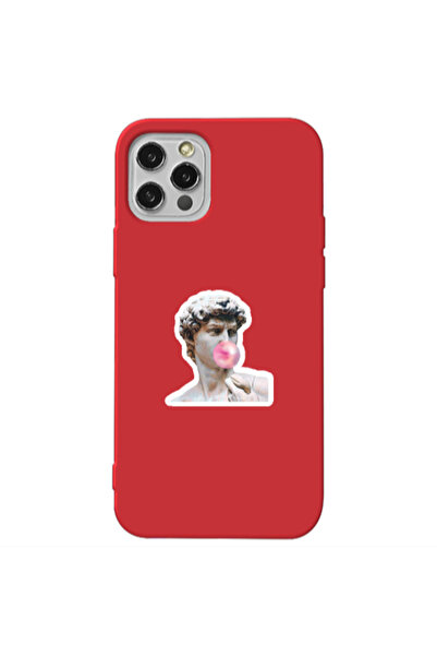 Other Apple iPhone 13 Pro Bubble Red Colored Silicone TPU Θήκη
