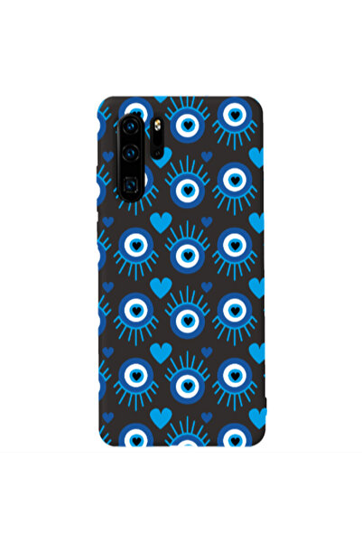 Other Huawei P30 Pro Heart Eye Black Colored Silicone TPU Θήκη