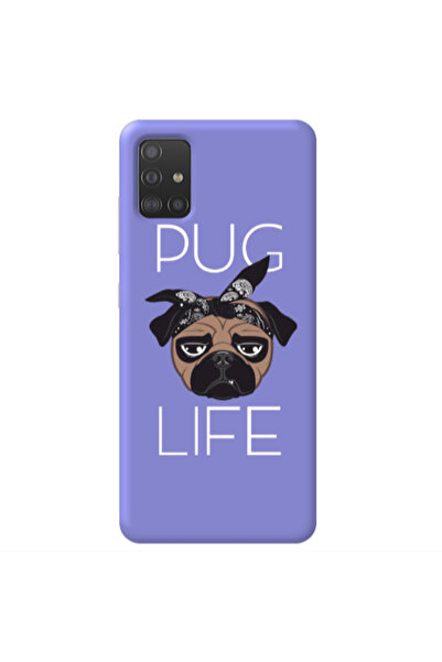 Other Samsung A71 Pug Life Purple Colored Silicone TPU Θήκη