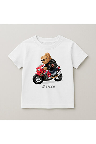 SVART WEAR Παιδικό και εφηβικό μπλουζάκι με στάμπα αρκουδάκι, βαμβακερό, με κ...