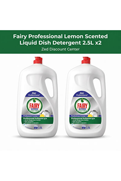 Fairy Detergent lichid profesional de vase cu parfum de lămâie 2.5L x2