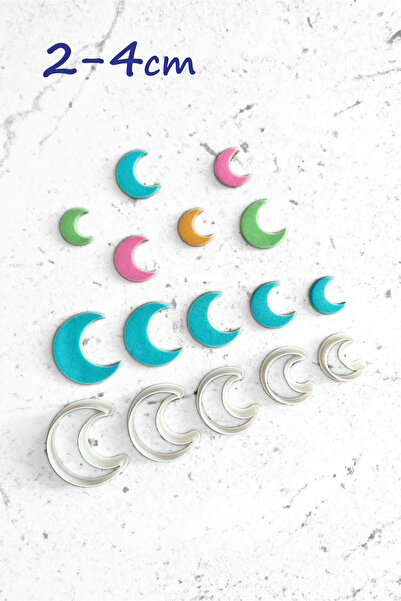 WE3D Moon Polymer Clay Ceramic Candy Dough Mold Set 2-4cm