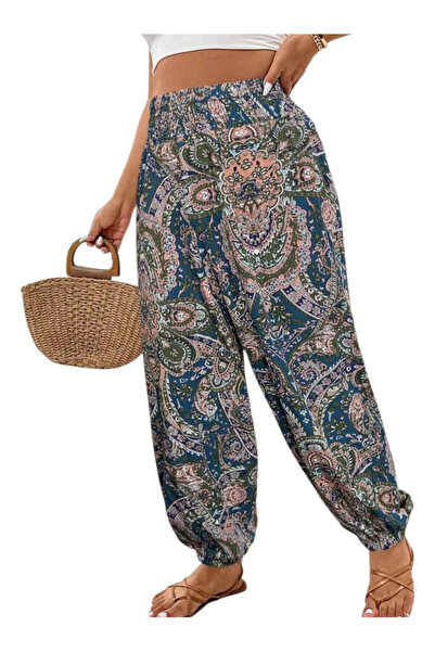 OEM Summer pants, high waist, multicolor, L