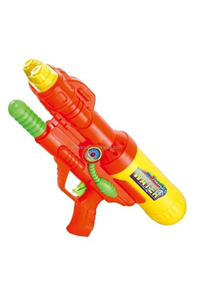 MASHASHOP Pistol cu apă cu rezervor și mâner, 2 butoaie, roșu/multicolor, 40 cm
