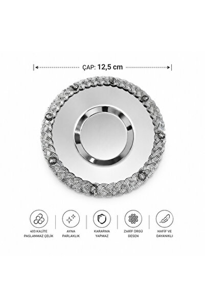 Turkco Premium Knitted Series 6-Piece Tea Plate Set