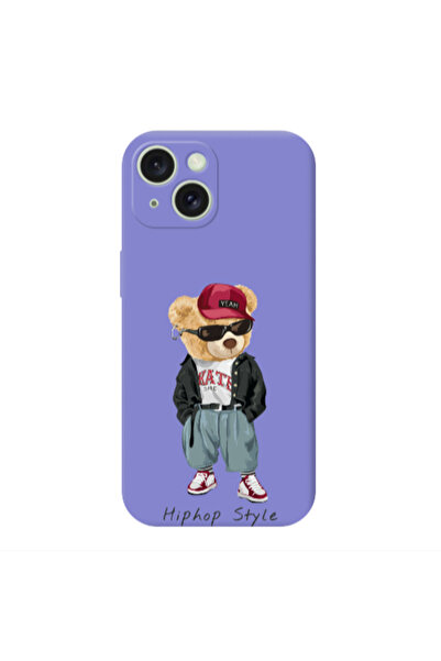 Other Apple iPhone 15 Plus Hip hop style Purple Colored Silicone TPU Θήκη