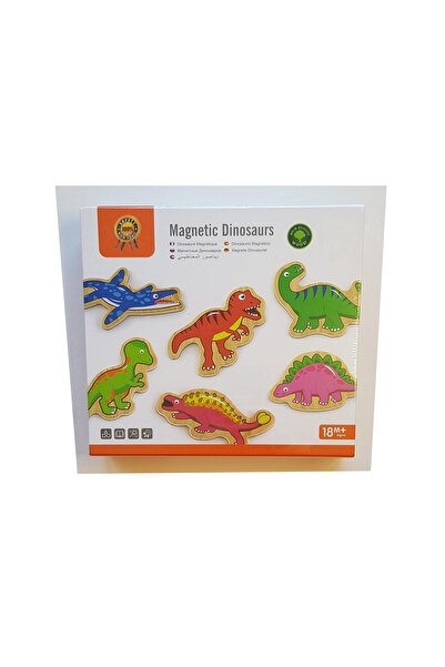 Calimera Toys لعبة مغناطيسية خشبية على شكل ديناصورات للثلاجة