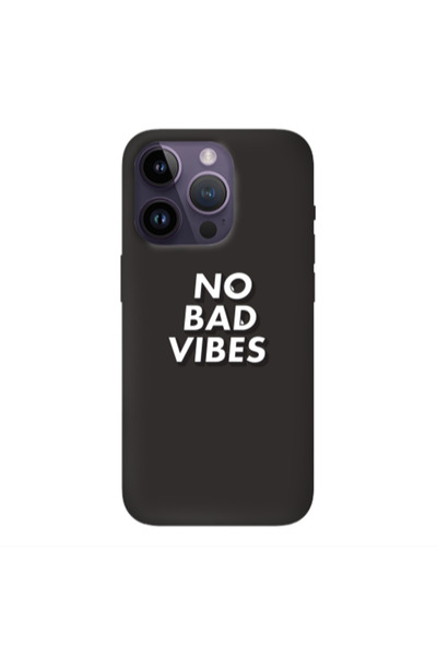 Other Apple iPhone 14 Pro No bad vibes Black Colored Silicone TPU Θήκη