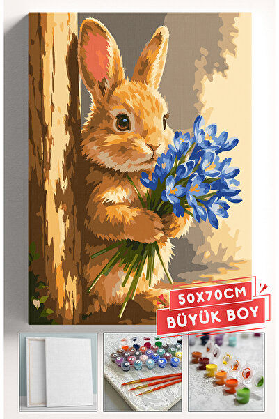 Akihabara Sayılarla Boyama Hobi Seti Çerçeveli Numaralı Tuval Fırça Boya Dahi...