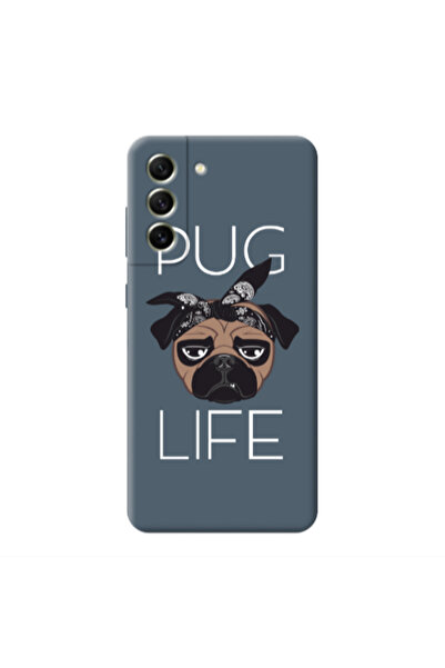 Other Samsung S21 PLUS Pug Life Dark Grey Colored Silicone TPU Θήκη