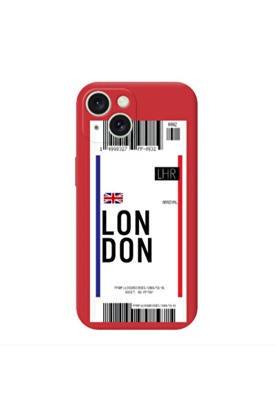 Other Apple iPhone 15 Plus London Arrival Red Colored Silicone TPU Θήκη