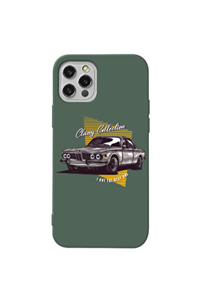 Other Apple iPhone 12 Pro Max Classy Collection Dark Green Colored Silicone T...