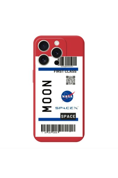 Other Apple iPhone 15 Pro Max Moon spacex Red Colored Silicone TPU Θήκη