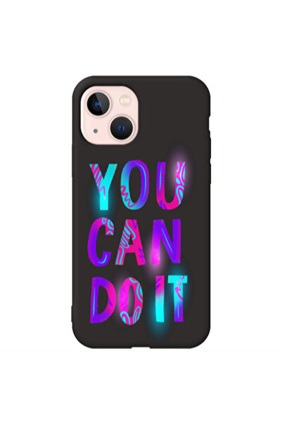 Other Apple iPhone 13 You Can Doit Black Colored Silicone TPU Θήκη