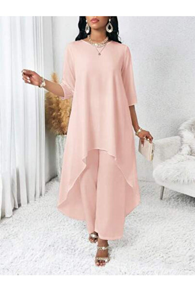 OEM Compleu dama, roze, bluza lunga, pantaloni lungi, M