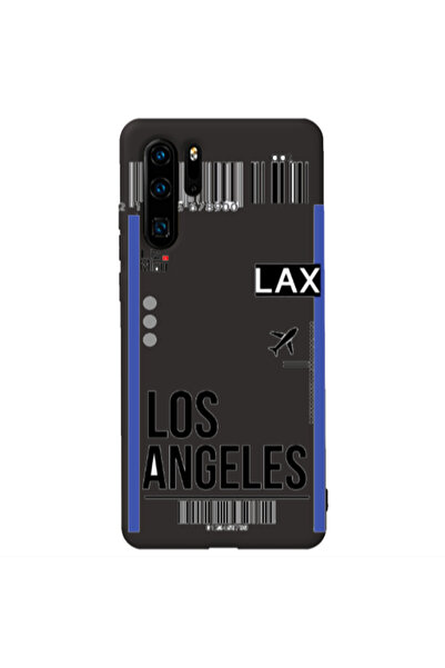 Other Huawei P30 Pro Los angeles Black Colored Silicone TPU Θήκη