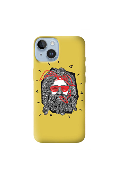 Other Apple iPhone 14 Plus Cool glasses Yellow Colored Silicone TPU Θήκη