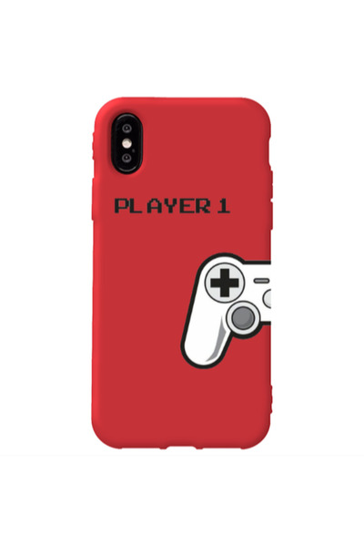 Other Apple iPhone Xs Max Player 1 Red Colored Silicone TPU Θήκη