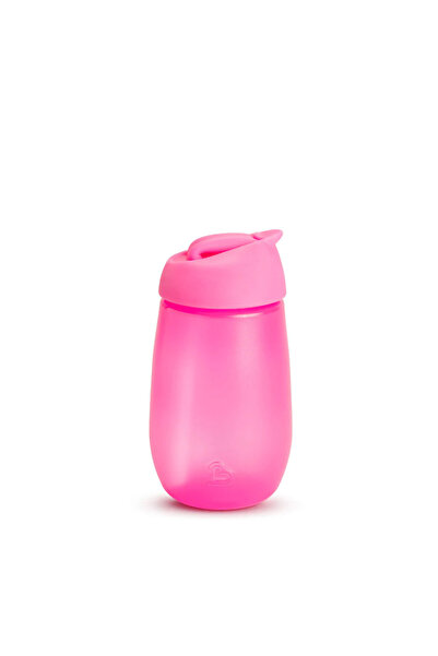 Munchkin |   Απλό Καθαρό Ποτήρι με Καλαμάκι (12μ+) Ροζ 10oz 296ml |   1 τεμάχιο
