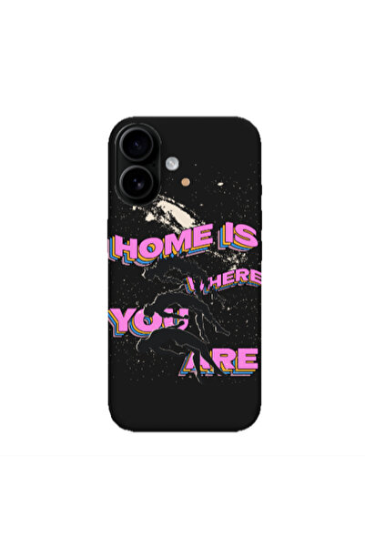 Other Apple Iphone 16 plus Home Is Where Black Colored Silicone TPU Θήκη
