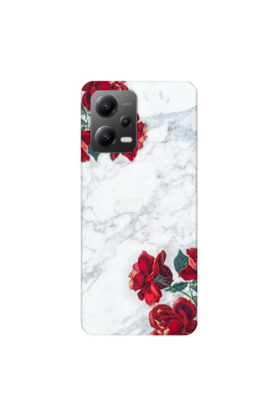 Other Xiaomi Poco X5 Marble and roses Transparent Silicone TPU Θήκη
