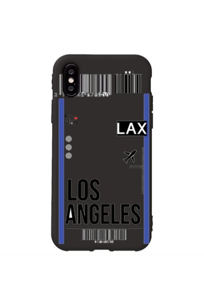 Other Apple iPhone Xs Los angeles Black Colored Silicone TPU Θήκη