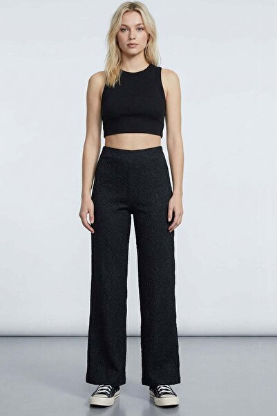 COTENCONCEPT Comfortable Fit High Waist Wide-Leg Viscose Mix Women's Trousers