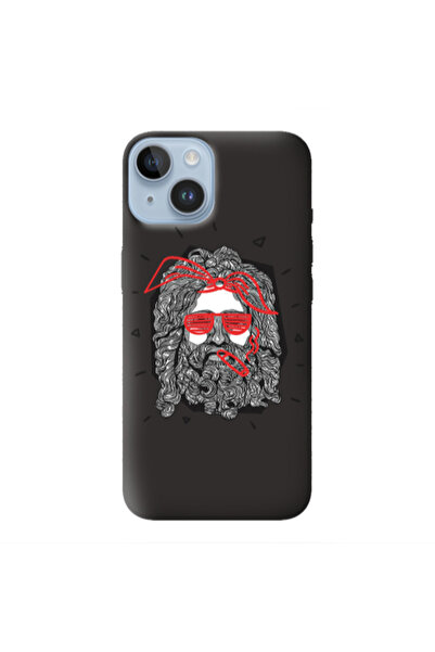 Other Apple iPhone 14 Cool glasses Black Colored Silicone TPU Θήκη