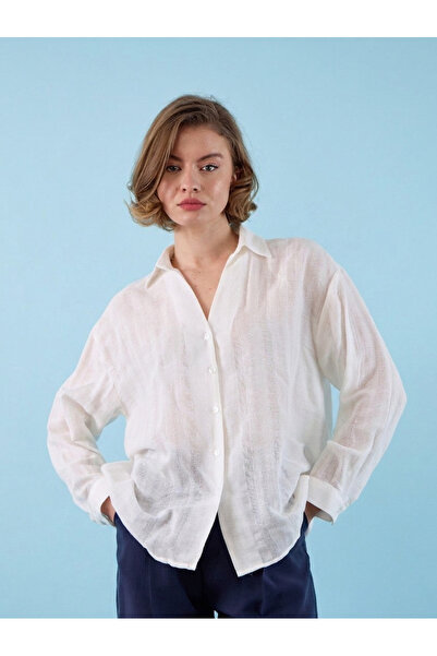 My Blog Stone Textured Transparent Shirt - 2Y4957