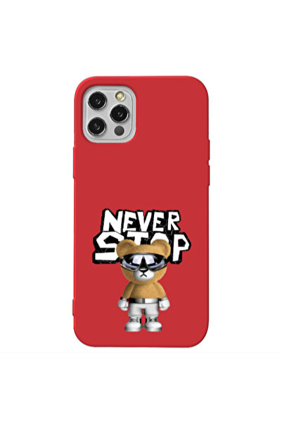Other Apple iPhone 12 Pro Max Never stop Red Colored Silicone TPU Θήκη